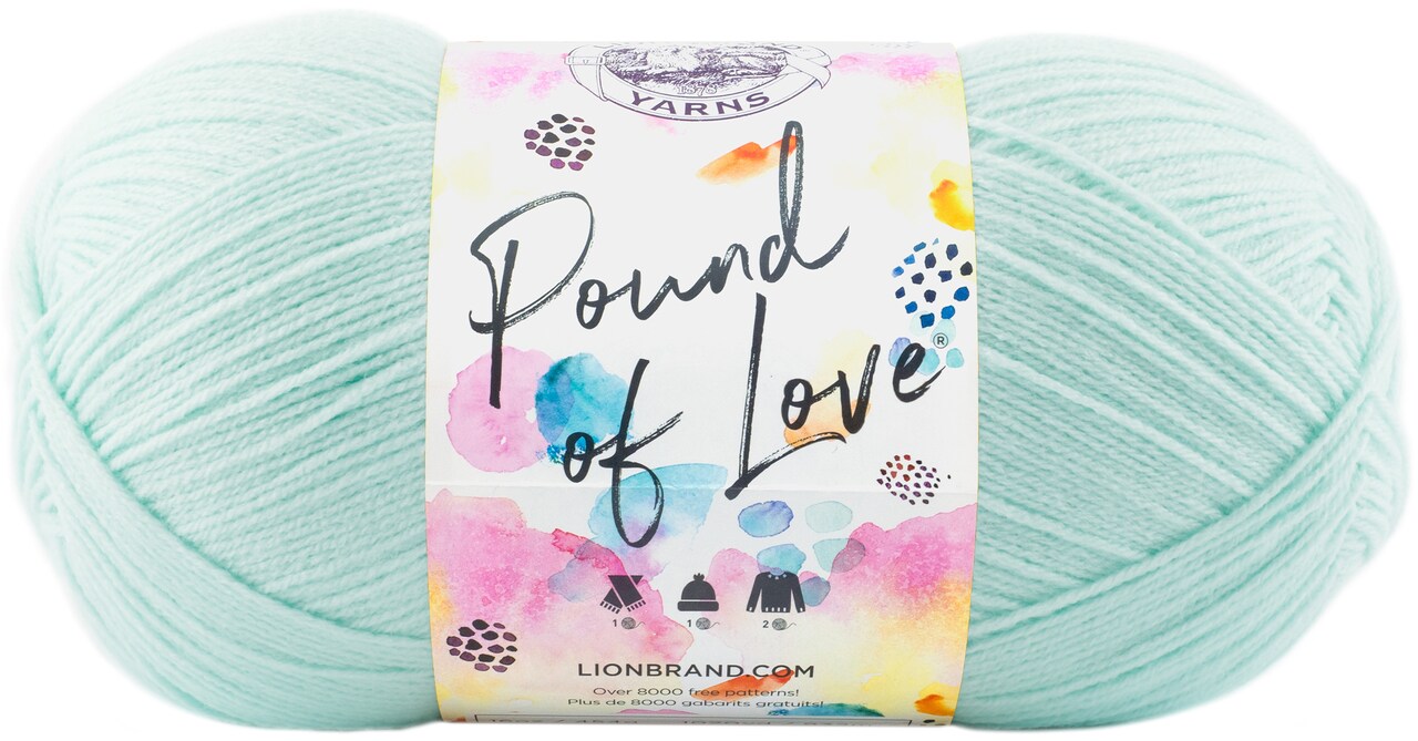 Lion Brand Pound Of Love Yarn-Pastel Green